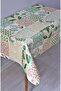 Fiber Lined Erasable Pvc Oilcloth Tablecloth 1197-3Square Green Sheet