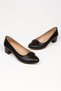 Women's Short Heeled Buckle Casual Shoes and Bag Set - 6