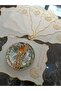 Ramadan Blessed Oil Lamp Embroidered Plate Coaster, Supla, American Service 6 Pieces - 4