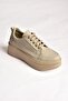 P274117509 Beige High-Sole Women's Sneakers - 7