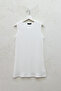 Zero Sleeve Wrap Underwear Tunic White