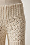 Women's Cream Curved Knitwear Pants YU00016 - 6