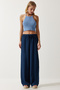 Women's Navy Blue Summer Viscose Palazzo Trousers EN00610 - 2