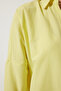 Women's Light Yellow Oversize Long Basic Shirt DD00842 - 6