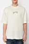 Taş Oversize/Geniş Kesim %100 Pamuklu Sırt Baskılı T-Shirt TMNSS24TS00003 - 4