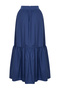 Indigo Flared Cotton Maxi Length Woven Skirt Twoss24Et00059 - 9