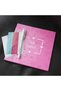 Pink Self Design Memory Book and Photo Album with White Pen and Heart Figure
