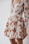 Long Sleeve Cotton Dress with Shorts and Floral Print - 8