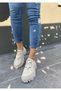 Women's Leather Thick Sole Lace-Up Casual Loafer Shoes - 4