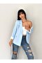 Lined Striped Double-Breasted Blazer Jacket - 4