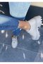 Women's Leather Thick Sole Lace-Up Casual Loafer Shoes - 3