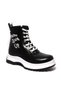 Incimoda Young Girl Child Black Matte Orthopedic Trekking Non-Slip Sole Lightweight Boots