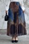 Tie-Dye Pattern Lined Tulle Skirt - Blue - 3