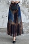 Tie-Dye Pattern Lined Tulle Skirt - Blue