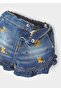 Girl's Summer Denim Embroidered Shorts 1236 - 2