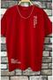 Men's Red Believe Printed Oversize T-shirt