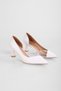 Women's Millie White Skin Transparent Detailed Heeled Shoes Stiletto - 4