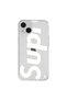حافظة هاتف من السيليكون الشفاف بتصميم SUP لهاتف iPhone 15 Plus