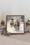 Wooden Framed Painting Set Running Horse