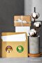 Green And Brown Tones Prosperous Ramadans Label 4 cm 42 Pieces Water Resistant Stickers - 3