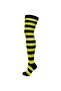 Women's Yellow Black Striped Quality Cotton Knee High Socks - 5