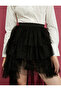 Tutu Skirt Asymmetrical Cut Layered Lined Elastic Waist - 6
