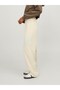 High Waist Regular Cream Women's Pants12200751 - 4