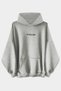 Gray Melange Oversize Hooded Hoodie Sweatshirt