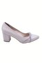 Bilener 450 Closed Stone Short Thick Heeled Stiletto Shoes - 2