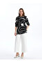 LCWAIKIKI Classic Crew Neck Patterned Women's Sweatshirt Tunic - 3