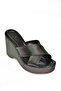 S250101409 Black Wedge Sole Women's Slippers - 6