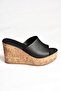 S996069909 Black Wedge Sole Women's Slippers - 6