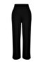 Siyah Culotte Fit Kesik Detaylı Yüksek Bel Pantolon TWOSS24PL00036 - 5