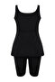 Black Pool Neck Tankini Plus Size Swimsuit Tbbss24Am00019 - 8
