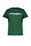 Koyu Yeşil Slogan Baskılı Relaxed %100 Pamuk Örme Büyük Beden T-shirt TBBSS24BF00036 - 9
