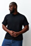 Big Size Black Regular/Normal Cut 100% T-Shirt Tmnss23Ts00134 - 2