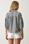 Women's Black Balloon Sleeve Gingham Woven Shirt RG00013 - 7
