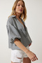 Women's Black Balloon Sleeve Gingham Woven Shirt RG00013 - 3