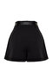 Siyah Kemerli Mini Dokuma Şort TWOSS24SR00050 - 10
