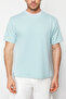 Limited Edition Basic Mint Relaxed/Fit Knit-Banded Textured Piqué T-Shirt TMNSS23TS00079 - 5