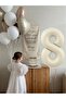 Cream Caramel Foil Balloon Set with Age Foil Covering - 2