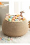 Wicker, jute basket, organizer, decorative curved basket, flower pot, bohemian style basket, - 2