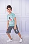 cotton sylvester printed short sleeve with pockets shorts set - 2