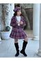 Girl's Plaid 4 Piece Set - 4