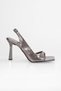 Women's Tobian Platinum Shiny Heeled Shoes - 4