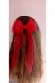 Handmade Red Organized Tulle Bow School Buckle - 3