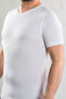 Men's White Modal Cotton Crew Neck Short Sleeve T-shirt Tank Top - 4