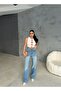 Ice Blue Baggy Palazzo Jeans - 4