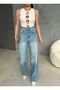 Ice Blue Baggy Palazzo Jeans - 6