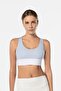 Light Blue High Support Covered Sports Bra with Back Detail - 3